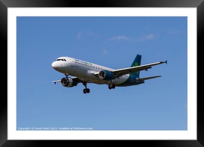 Aer Lingus Airbus A320-214      Framed Mounted Print by David Pyatt
