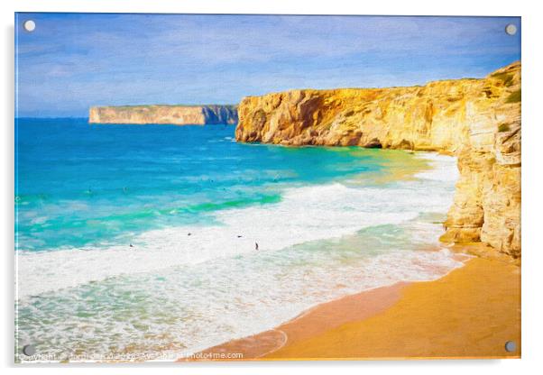 Cliffs of the coast of Sagres, Algarve - 2 - Picturesque Edition Acrylic by Jordi Carrio