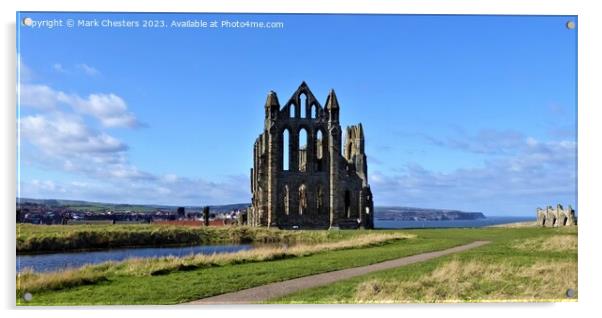 Whitby Abbey Acrylic by Mark Chesters