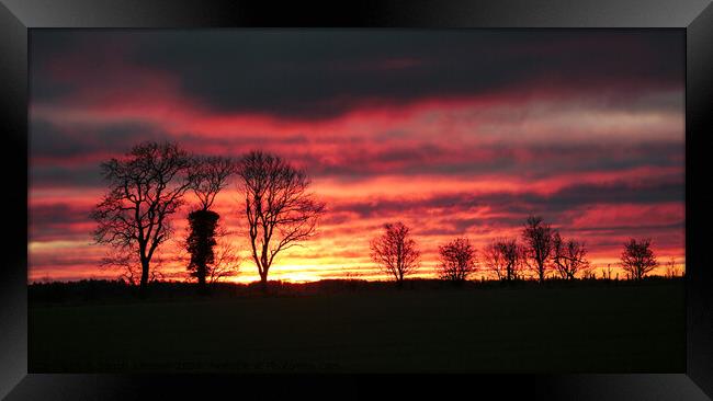 Cotswold sunrise  Framed Print by Simon Johnson