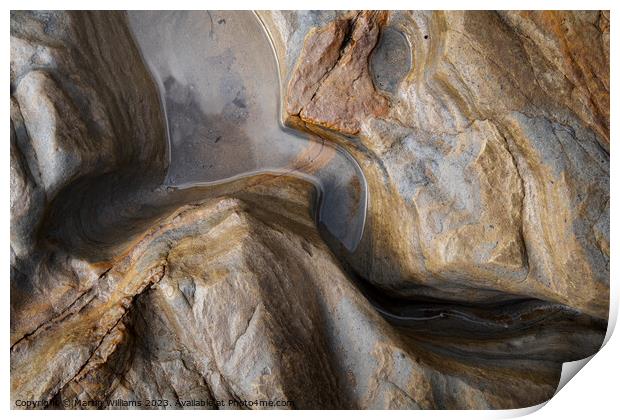 Rock Patterns 2 - Scarborough Print by Martin Williams