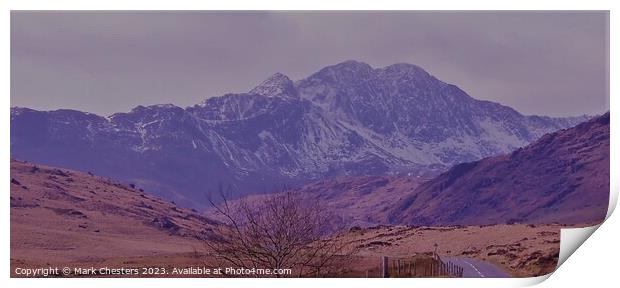 Snowdonia in winter Print by Mark Chesters
