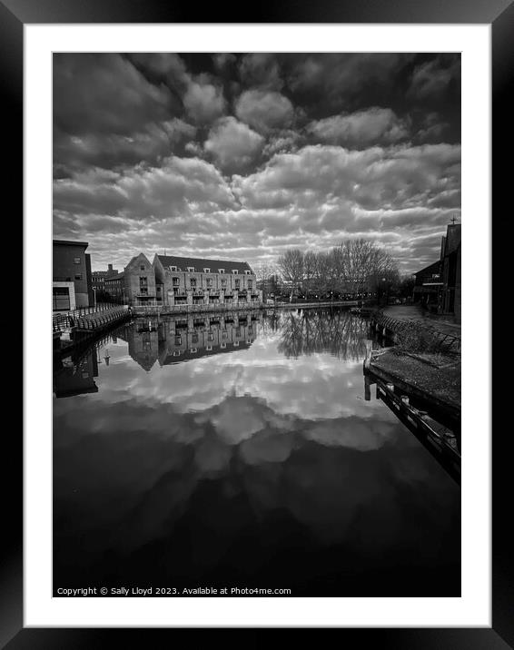 The River Wensum, Norwich   Framed Mounted Print by Sally Lloyd
