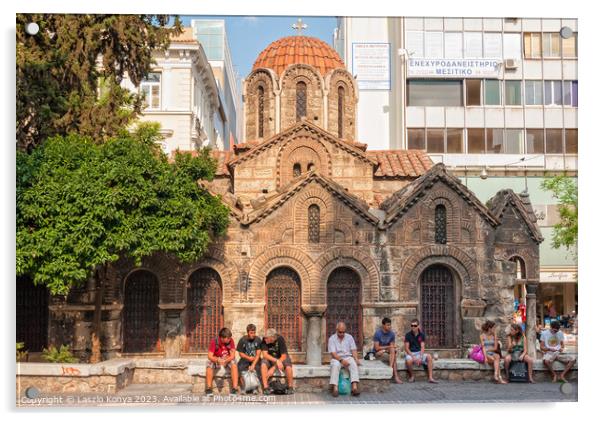 Kapnikarea Church - Athens Acrylic by Laszlo Konya