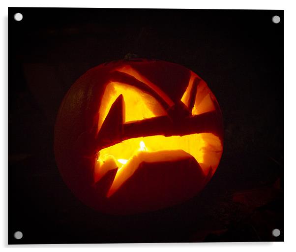 Halloween pumpkin Acrylic by Gary Eason