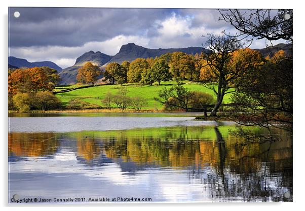 Reflections At Loughrigg Tarn Acrylic by Jason Connolly
