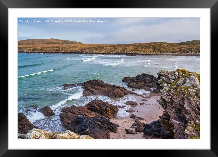 Achnahaird Bay on the Coigach Peninsula Scotland Framed Mounted Print by Angus McComiskey