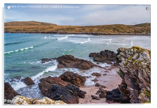 Achnahaird Bay on the Coigach Peninsula Scotland Acrylic by Angus McComiskey