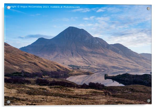 Cul Beag and Loch Lurgainn Acrylic by Angus McComiskey