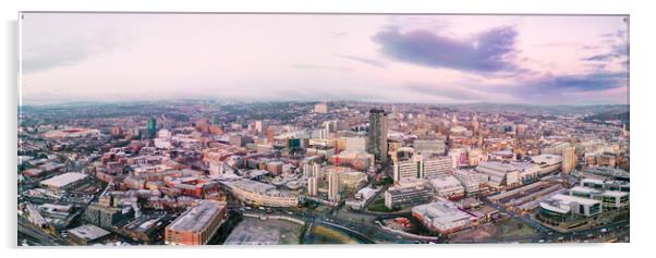 Sheffield Skyline Sunrise Acrylic by Apollo Aerial Photography