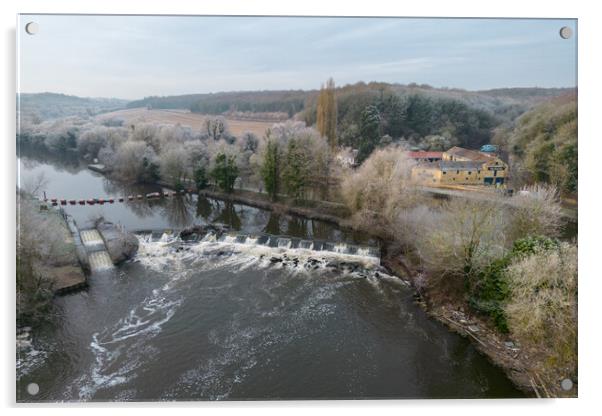 Sprotbrough River Don Navigation Acrylic by Apollo Aerial Photography