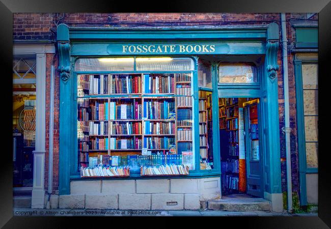 Fossgate Books York Framed Print by Alison Chambers