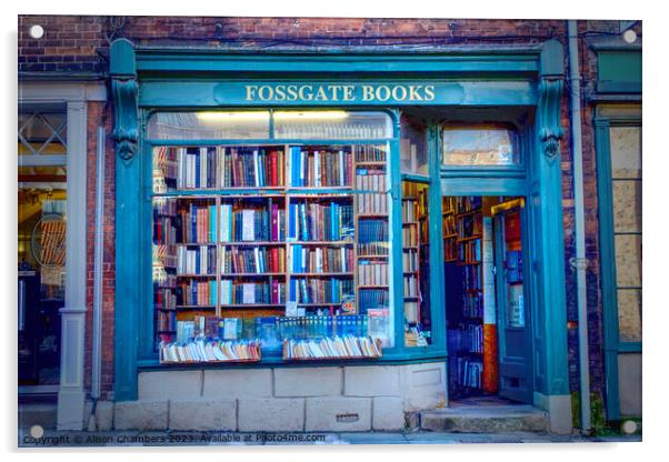 Fossgate Books York Acrylic by Alison Chambers