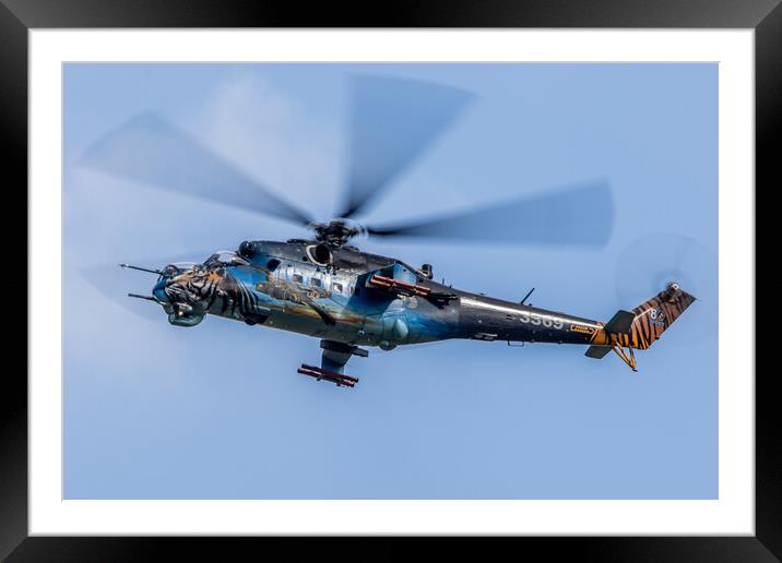 Mil Mi-24 Hind Czech Air Force Framed Mounted Print by J Biggadike
