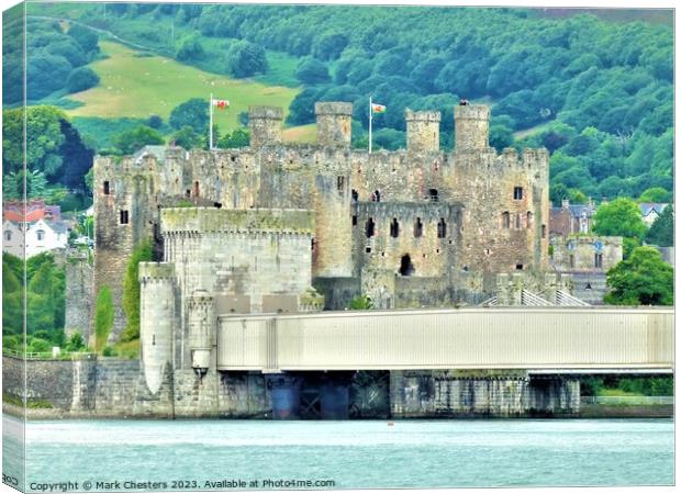 Majestic Conwy Castle and Train Tunnel Canvas Print by Mark Chesters