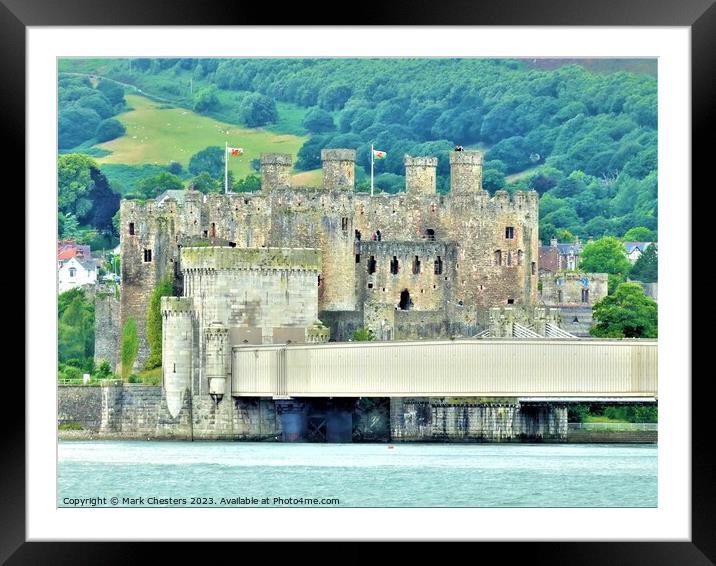 Majestic Conwy Castle and Train Tunnel Framed Mounted Print by Mark Chesters
