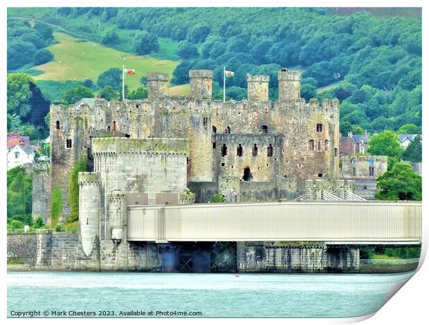 Majestic Conwy Castle and Train Tunnel Print by Mark Chesters