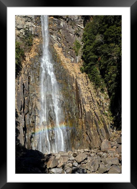 Nachi Waterfall near Kii-Katsuura in Japan Framed Mounted Print by Lensw0rld 