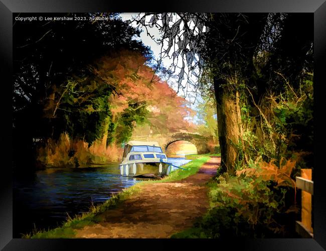 Serene Pathway: A Tranquil Journey on the Monmouth Framed Print by Lee Kershaw