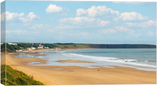 Filey beach and beyond Canvas Print by Andrew Scott