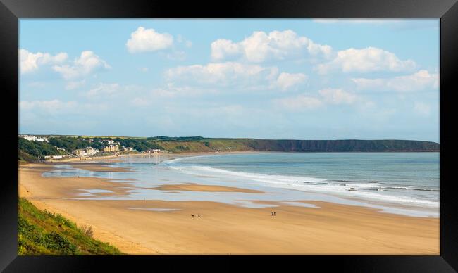 Filey beach and beyond Framed Print by Andrew Scott