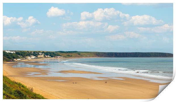 Filey beach and beyond Print by Andrew Scott