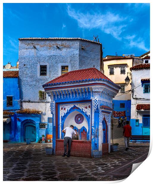 Blue Architecture of Blue City of Morocco. Print by Maggie Bajada