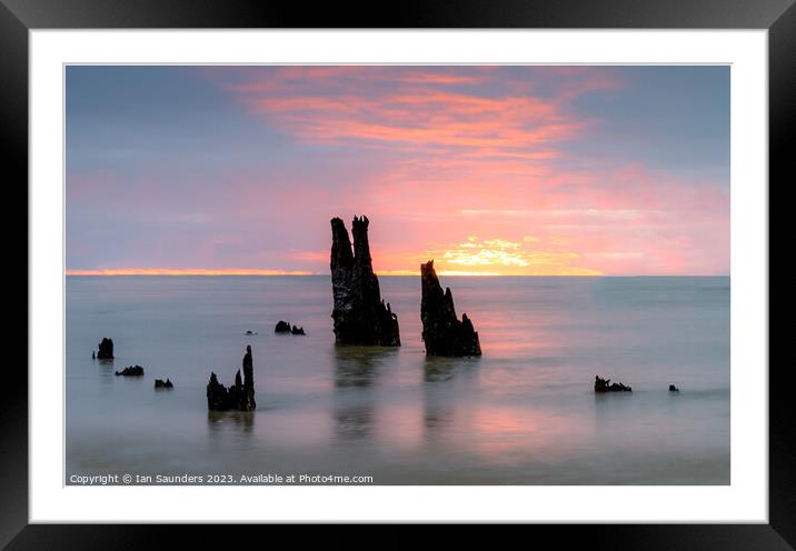 Jetty Remains  Framed Mounted Print by Ian Saunders