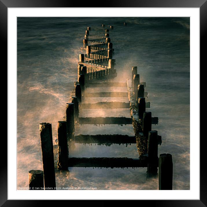 Sea Defences Framed Mounted Print by Ian Saunders
