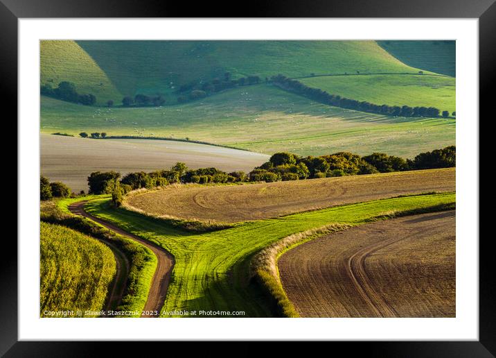 Crossroads Framed Mounted Print by Slawek Staszczuk