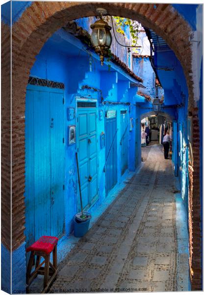 Narrow Streets of Morocco. Canvas Print by Maggie Bajada