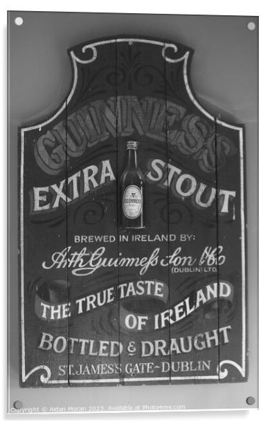 Guinness Sign  Acrylic by Aidan Moran
