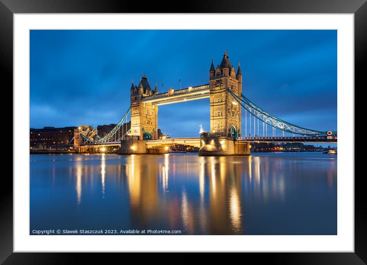 Tower Bridge Framed Mounted Print by Slawek Staszczuk