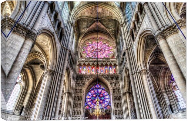Notre Dame Cathedral Reims  Canvas Print by David Pyatt
