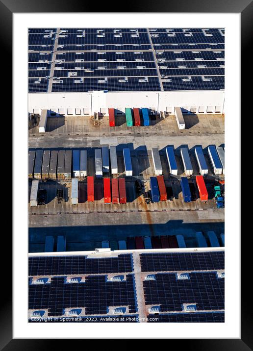 Los Angeles Global container solar power facility Western USA Framed Mounted Print by Spotmatik 