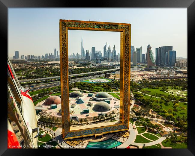 Aerial Helicopter view of Zabeel Park Dubai Frame  Framed Print by Spotmatik 