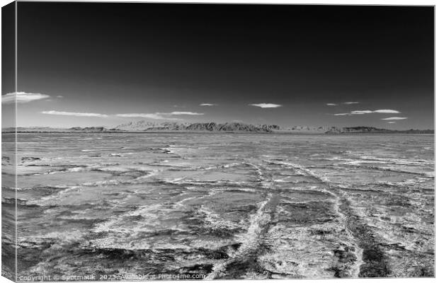 Salton Sea dried up salt lake California America Canvas Print by Spotmatik 