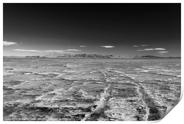 Salton Sea dried up salt lake California America Print by Spotmatik 