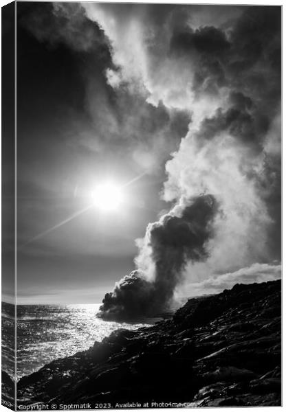 Big Island Hawaii molten magma from Kilauea volcano  Canvas Print by Spotmatik 