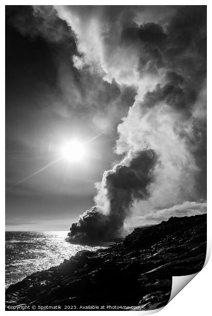 Big Island Hawaii molten magma from Kilauea volcano  Print by Spotmatik 