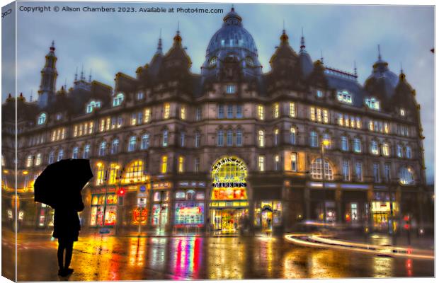 Leeds City Centre Art 1 Canvas Print by Alison Chambers