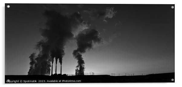 Industrial smoke pollution from Arizona desert Power Station  Acrylic by Spotmatik 