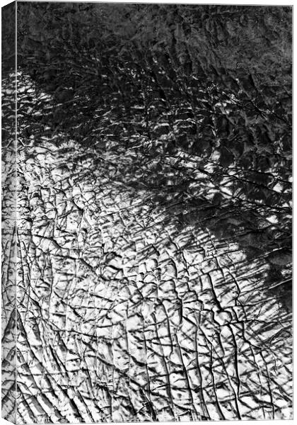 Aerial view frozen glacial ice formations Alaska America Canvas Print by Spotmatik 