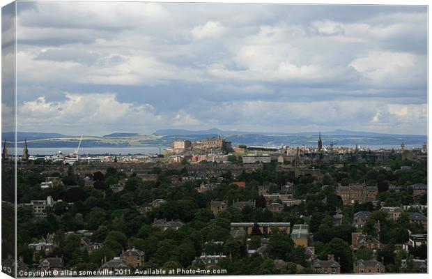 edinburgh sky line Canvas Print by allan somerville