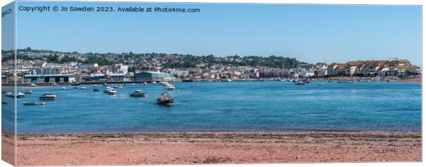Teignmouth Estuary Canvas Print by Jo Sowden