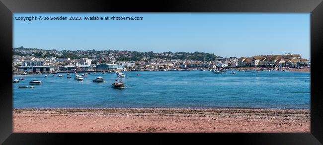 Teignmouth Estuary Framed Print by Jo Sowden