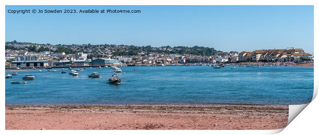 Teignmouth Estuary Print by Jo Sowden