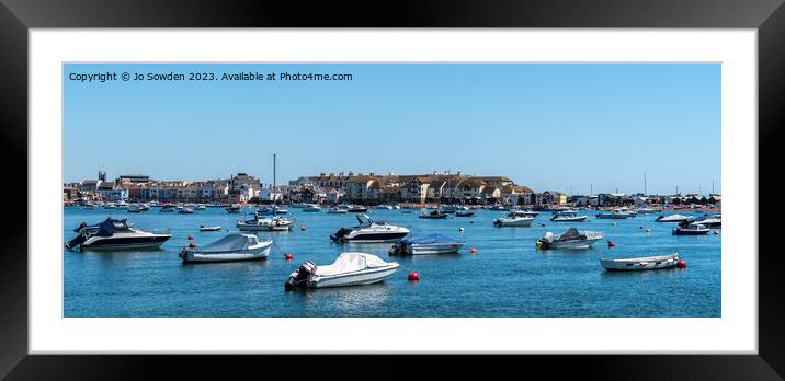 Teignmouth Estuary Framed Mounted Print by Jo Sowden