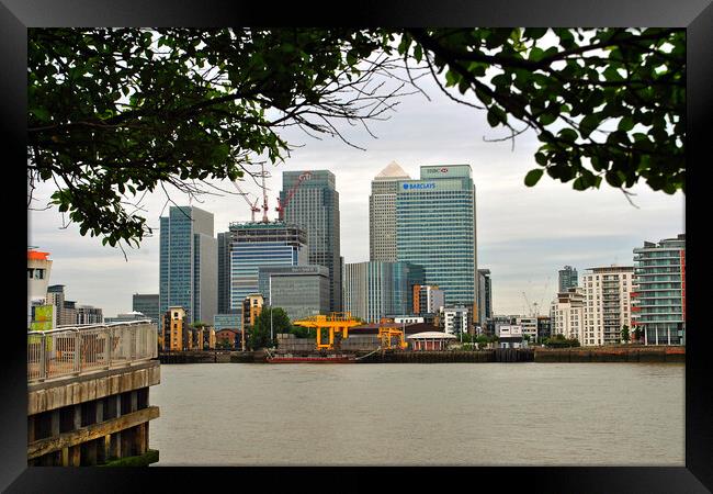 Canary Wharf London Docklands England UK Framed Print by Andy Evans Photos