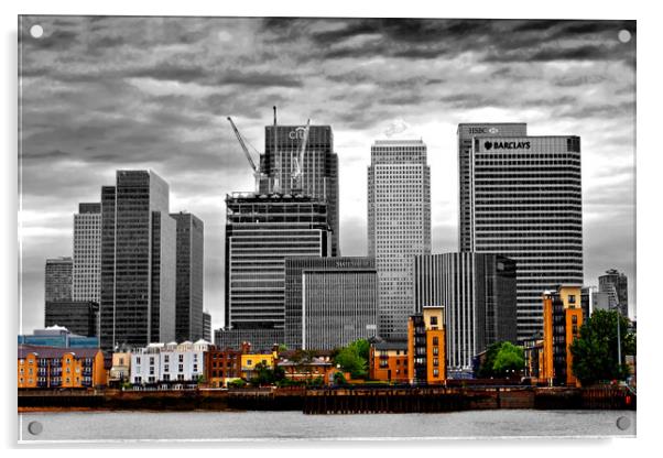 Canary Wharf London Docklands England UK Acrylic by Andy Evans Photos
